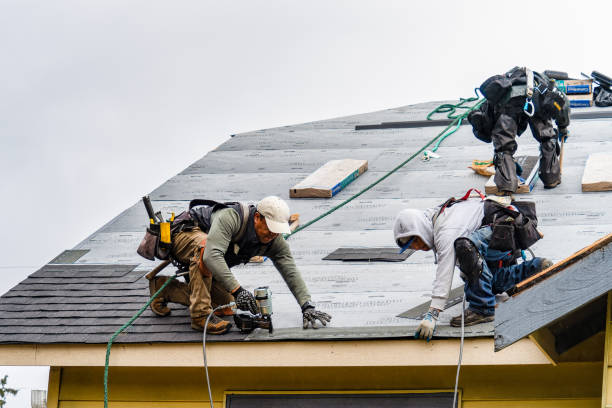 Professional Storm Damage Roof Repair technician working in Six Mile, SC